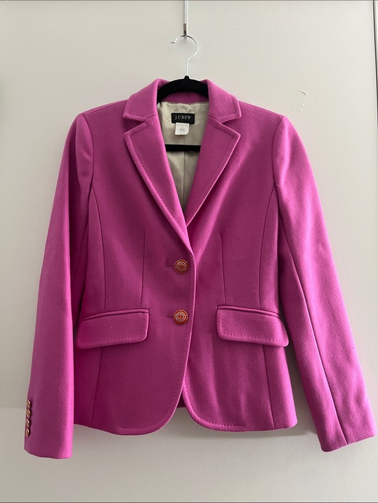 J. Crew Jackets & Blazers - J. Crew Women's Hot Pink Tailored Wool Blazer- size 2